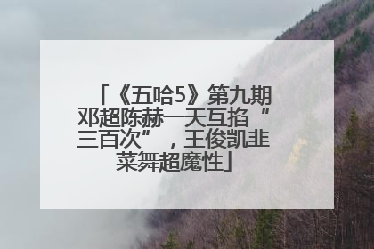 《五哈5》第九期邓超陈赫一天互掐“三百次”，王俊凯韭菜舞超魔性