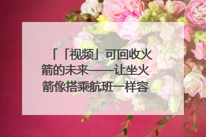 「视频」可回收火箭的未来——让坐火箭像搭乘航班一样容易｜路演记