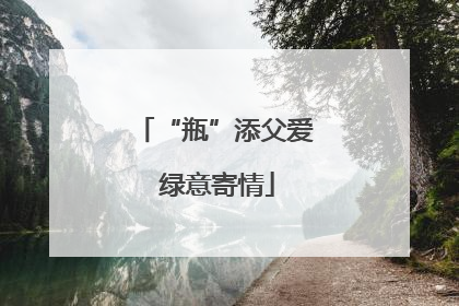 “瓶”添父爱 绿意寄情