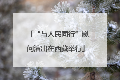 “与人民同行”慰问演出在西藏举行