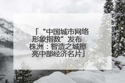 “中国城市网络形象指数”发布 株洲：智造之城擦亮中部经济名片