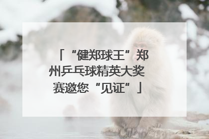 “健郑球王”郑州乒乓球精英大奖赛邀您“见证”