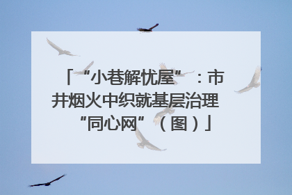 “小巷解忧屋”：市井烟火中织就基层治理“同心网”（图）