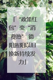 “政策红包”变“消费热” 德阳旌阳以旧换新持续发力