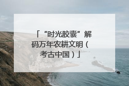 “时光胶囊”解码万年农耕文明（考古中国）