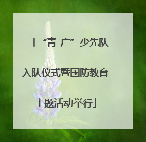 “青-广”少先队入队仪式暨国防教育主题活动举行