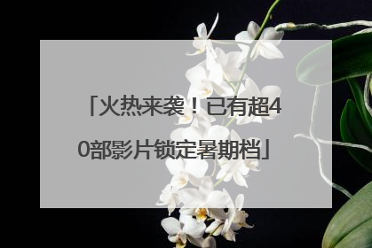 火热来袭！已有超40部影片锁定暑期档
