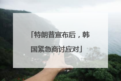 特朗普宣布后，韩国紧急商讨应对