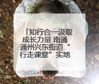 知行合一汲取成长力量 南通通州兴东街道“行走课堂”实地研学活动