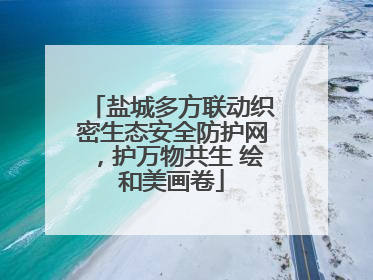 盐城多方联动织密生态安全防护网，护万物共生 绘和美画卷