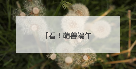看！萌兽端午“粽”享欢乐