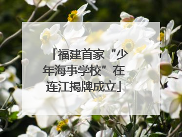 福建首家“少年海事学校”在连江揭牌成立