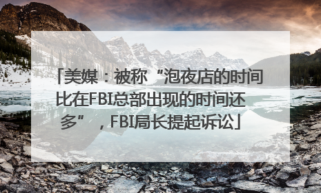 美媒：被称“泡夜店的时间比在FBI总部出现的时间还多”，FBI局长提起诉讼