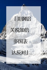 美钢铝关税加倍 多国表达反对
