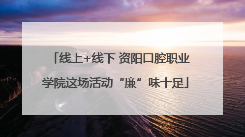 线上+线下 资阳口腔职业学院这场活动“廉”味十足