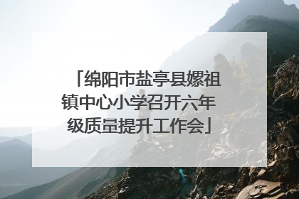 绵阳市盐亭县嫘祖镇中心小学召开六年级质量提升工作会