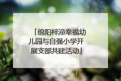 绵阳梓潼幸福幼儿园与自强小学开展支部共建活动