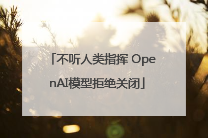 不听人类指挥 OpenAI模型拒绝关闭