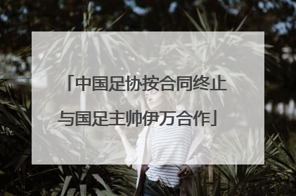 中国足协按合同终止与国足主帅伊万合作