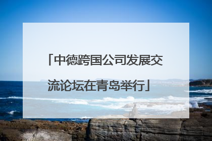 中德跨国公司发展交流论坛在青岛举行