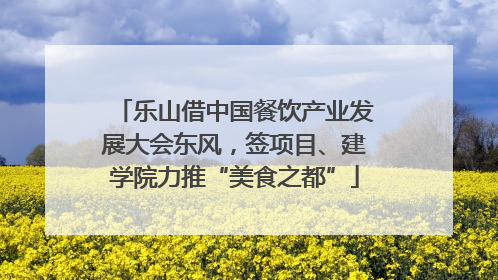 乐山借中国餐饮产业发展大会东风，签项目、建学院力推“美食之都”