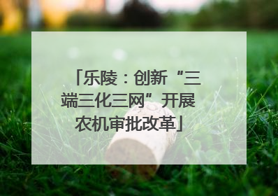 乐陵：创新“三端三化三网”开展农机审批改革