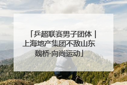 乒超联赛男子团体｜上海地产集团不敌山东魏桥·向尚运动