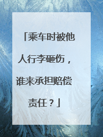 乘车时被他人行李砸伤，谁来承担赔偿责任？