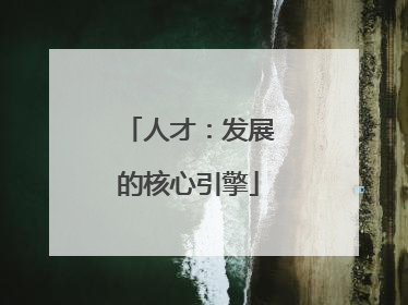 人才：发展的核心引擎