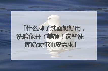 什么牌子洗面奶好用，洗脸像开了美颜！这些洗面奶太懂油皮需求