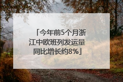 今年前5个月浙江中欧班列发运量同比增长约8%