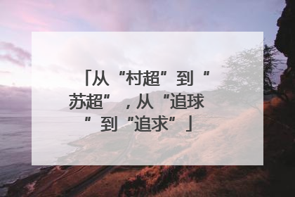 从“村超”到“苏超”，从“追球”到“追求”