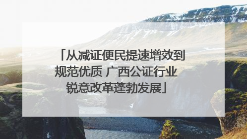 从减证便民提速增效到规范优质 广西公证行业锐意改革蓬勃发展