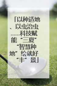 以种适地、以虫治虫……科技赋能“三夏” “智慧种地”绘就好“丰”景