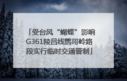 受台风“蝴蝶”影响 G361陵昌线鹦哥岭路段实行临时交通管制