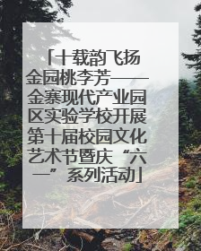 十载韵飞扬 金园桃李芳——金寨现代产业园区实验学校开展第十届校园文化艺术节暨庆“六一”系列活动
