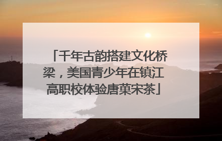 千年古韵搭建文化桥梁，美国青少年在镇江高职校体验唐菓宋茶