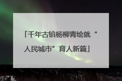 千年古镇杨柳青绘就“人民城市”育人新篇