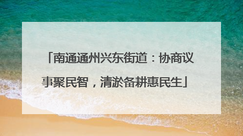 南通通州兴东街道：协商议事聚民智，清淤备耕惠民生