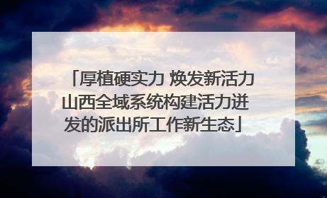厚植硬实力 焕发新活力 山西全域系统构建活力迸发的派出所工作新生态