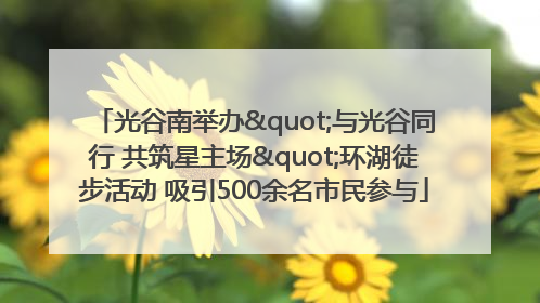 光谷南举办"与光谷同行 共筑星主场"环湖徒步活动 吸引500余名市民参与