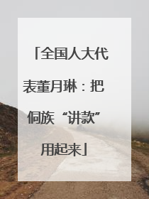 全国人大代表董月琳：把侗族“讲款”用起来
