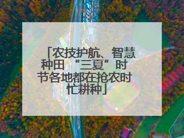 农技护航、智慧种田 “三夏”时节各地都在抢农时 忙耕种