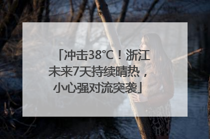 冲击38℃！浙江未来7天持续晴热，小心强对流突袭