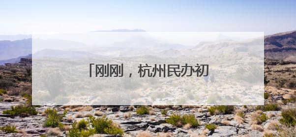 刚刚，杭州民办初中（含民转公学校）今年报名情况公布