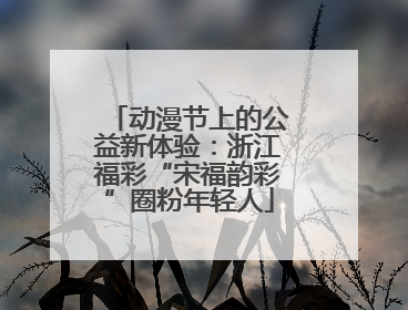 动漫节上的公益新体验：浙江福彩“宋福韵彩”圈粉年轻人