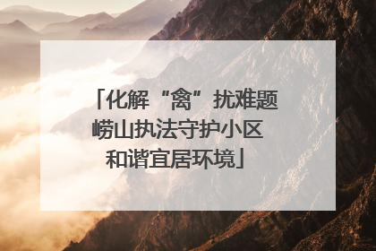 化解“禽”扰难题 崂山执法守护小区和谐宜居环境