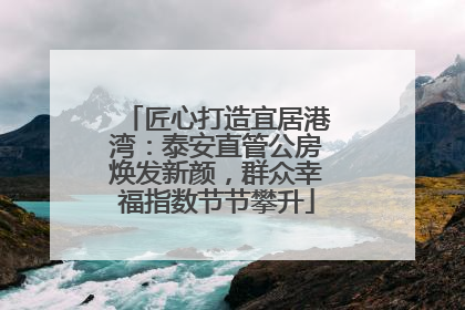 匠心打造宜居港湾：泰安直管公房焕发新颜，群众幸福指数节节攀升