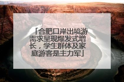 合肥口岸出境游需求呈现爆发式增长，学生群体及家庭游客是主力军