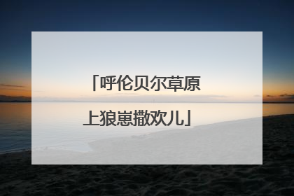 呼伦贝尔草原上狼崽撒欢儿